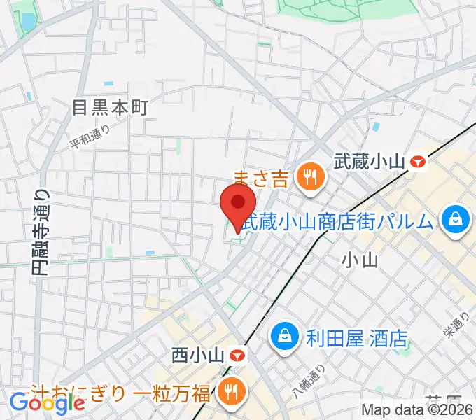 目黒区立中央体育館の地図