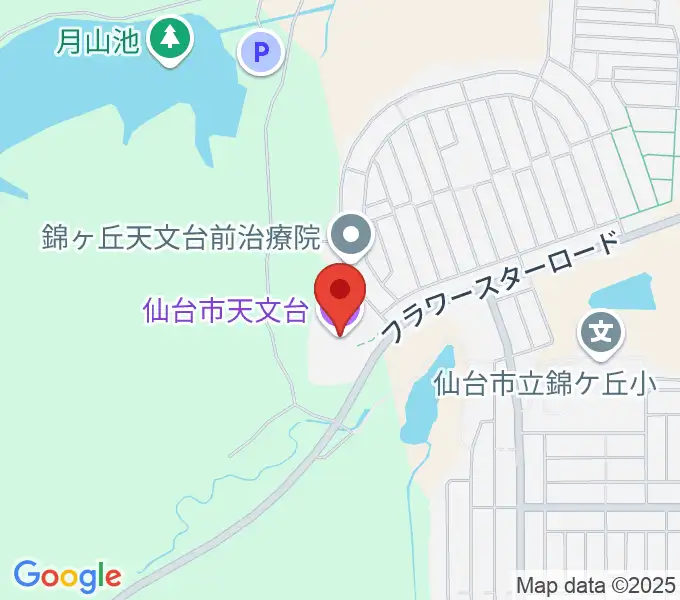 仙台市天文台の地図