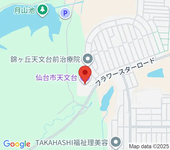 仙台市天文台の地図