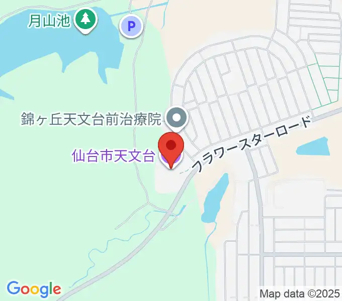 仙台市天文台の地図