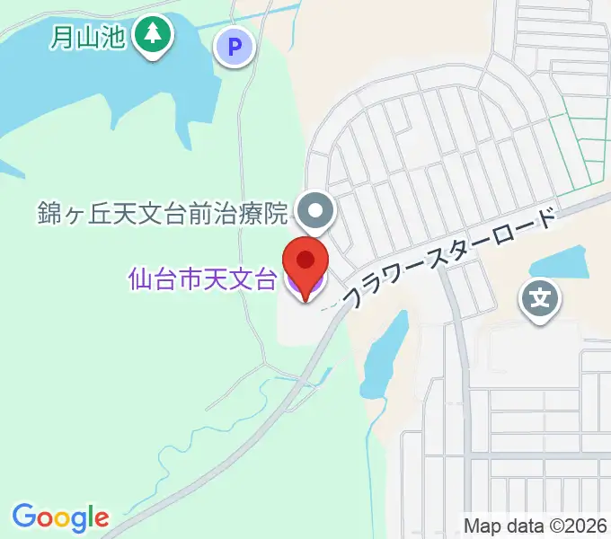 仙台市天文台の地図