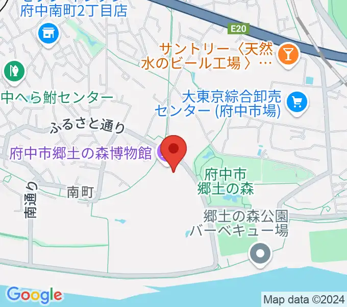 府中市郷土の森博物館の地図