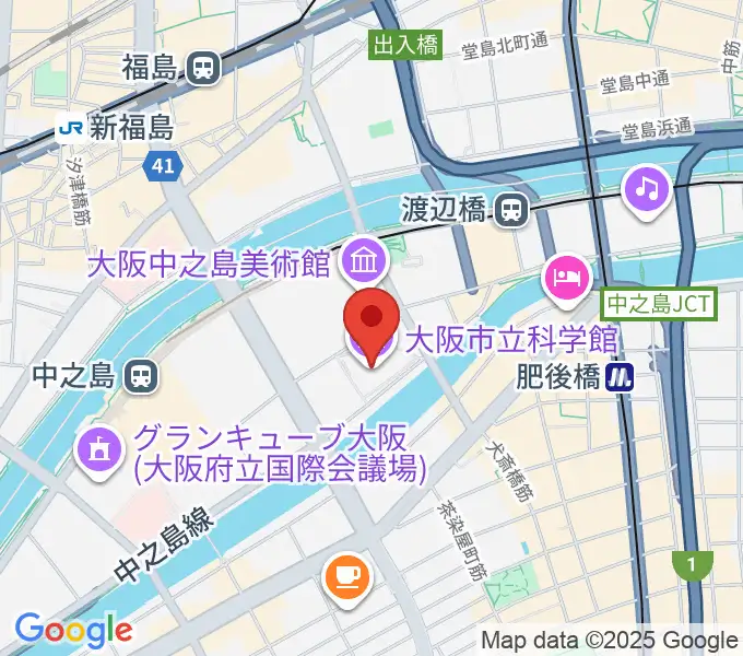 大阪市立科学館の地図