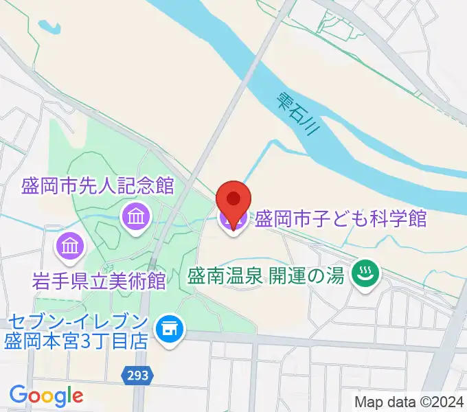 盛岡市子ども科学館の地図