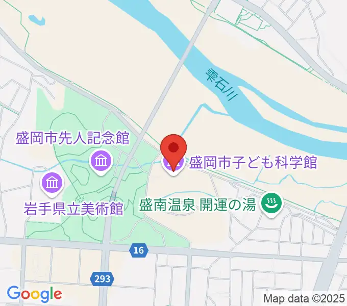 盛岡市子ども科学館の地図
