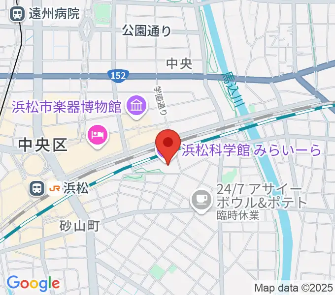 浜松科学館の地図