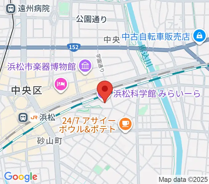 浜松科学館の地図