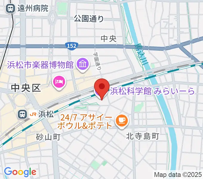 浜松科学館の地図