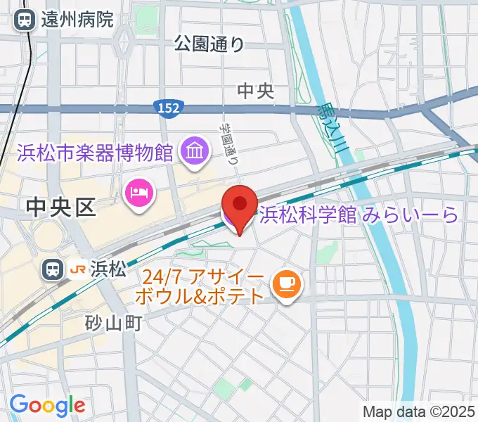 浜松科学館の地図
