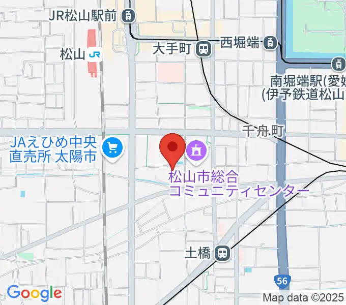 松山コスモシアターの地図