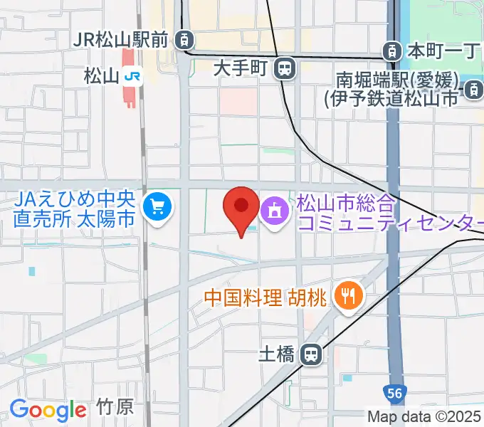 松山コスモシアターの地図