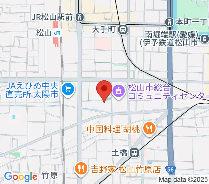 松山コスモシアターの地図