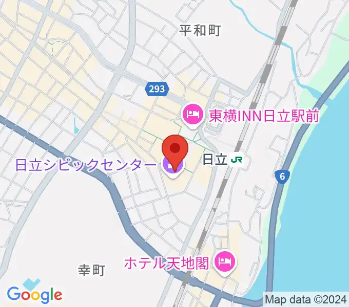 日立シビックセンター天球劇場の地図