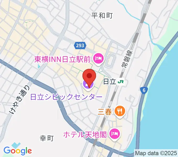 日立シビックセンター天球劇場の地図