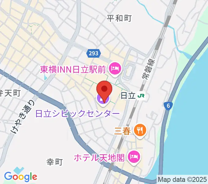 日立シビックセンター天球劇場の地図