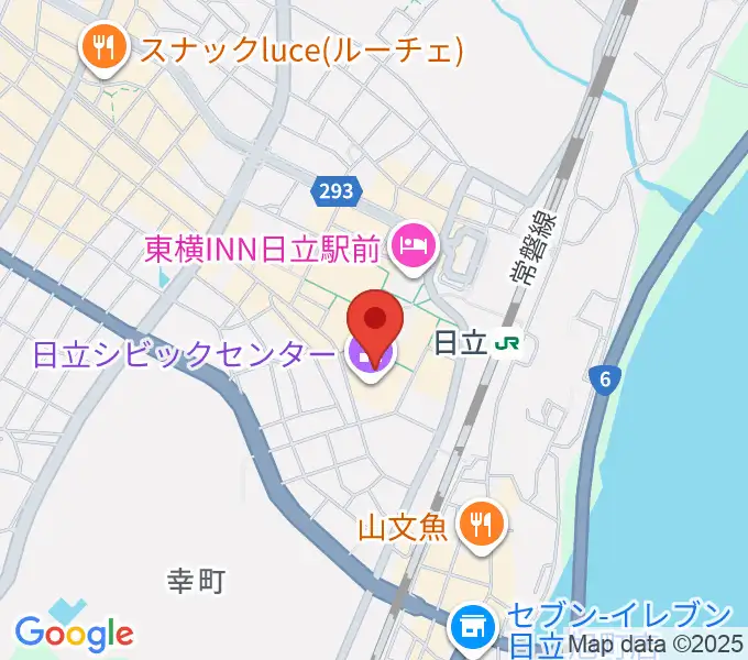 日立シビックセンター天球劇場の地図