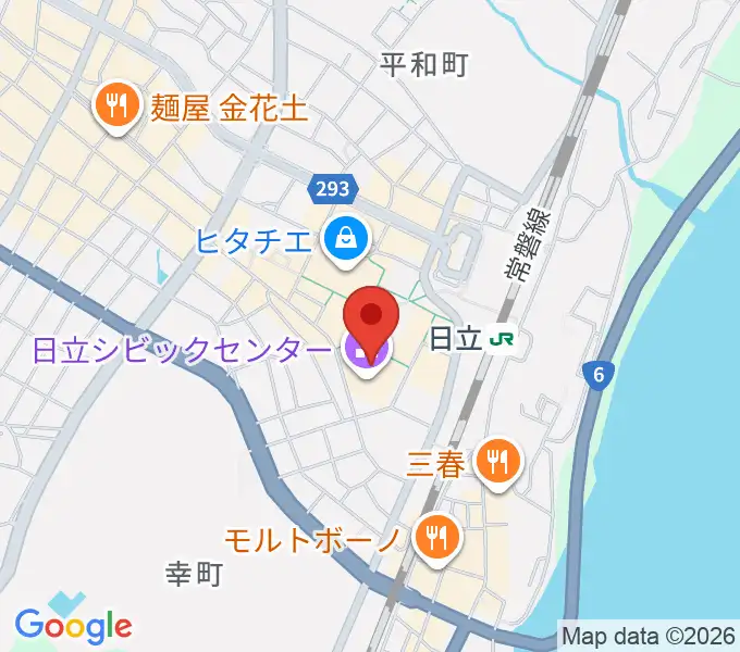 日立シビックセンター天球劇場の地図