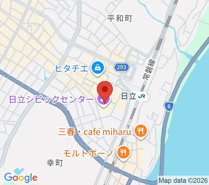 日立シビックセンター天球劇場の地図