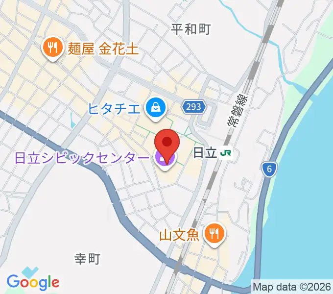 日立シビックセンター天球劇場の地図