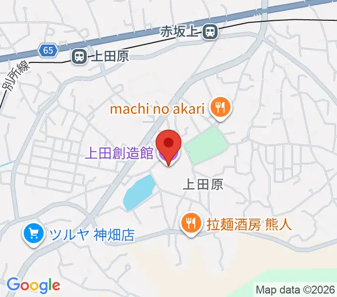 上田創造館の地図