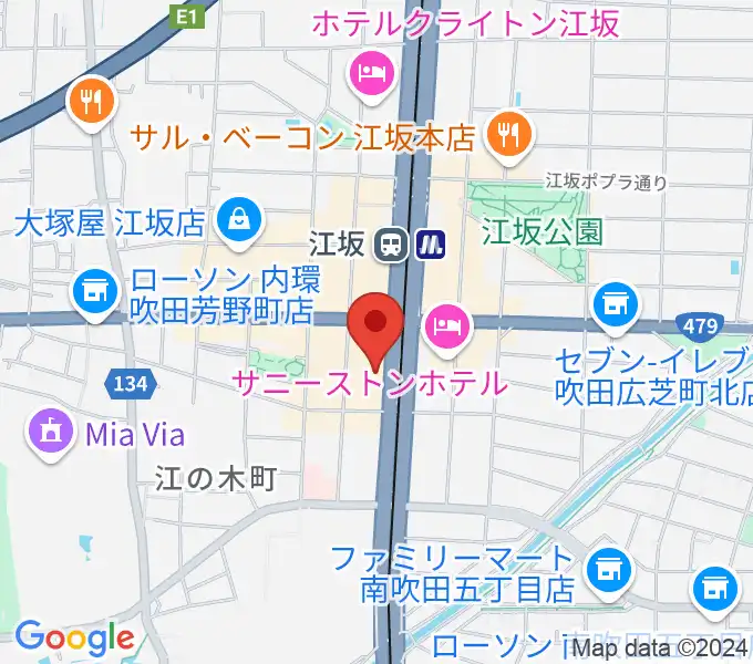 スタジオリフレクションの地図