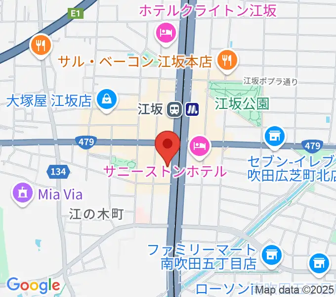 スタジオリフレクションの地図