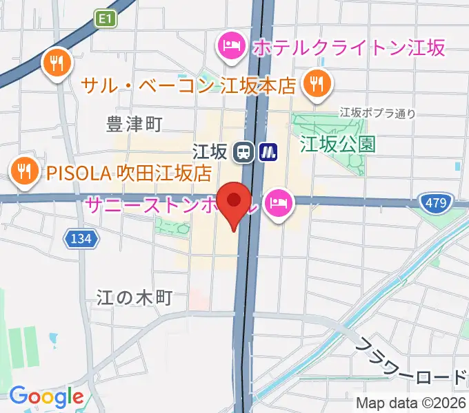 スタジオリフレクションの地図