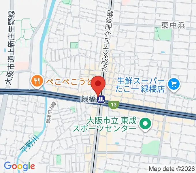 大阪緑橋 戦国大統領の地図