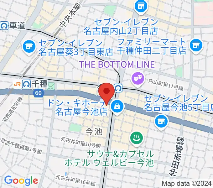 今池ガスホールの地図