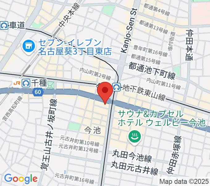 今池ガスホールの地図