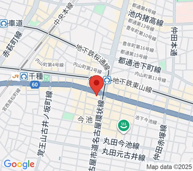 今池ガスホールの地図