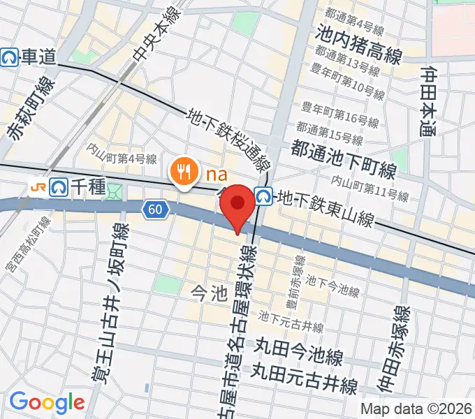 今池ガスホールの地図
