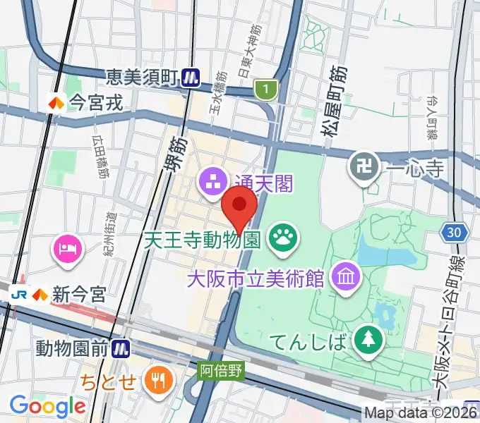 新世界ZAZAの地図