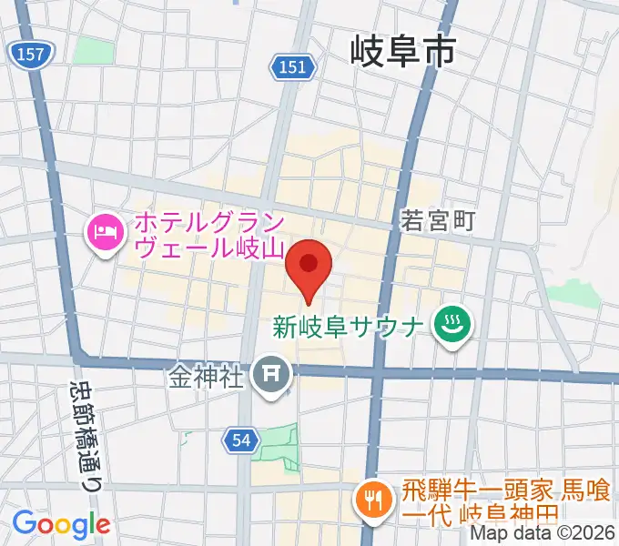 ぎふ葵劇場の地図
