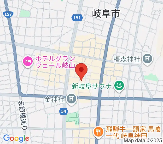 ぎふ葵劇場の地図