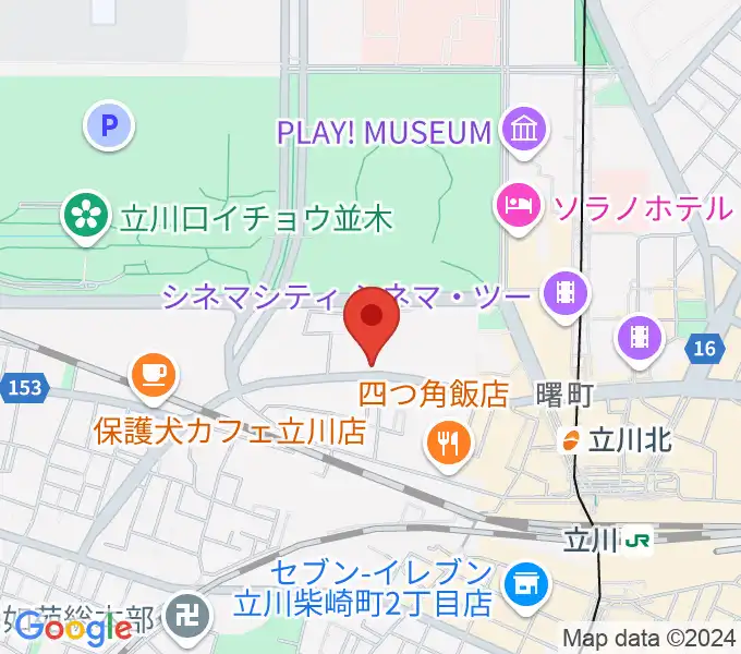 立川けやき座の地図