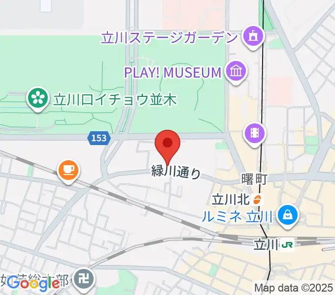 立川けやき座の地図