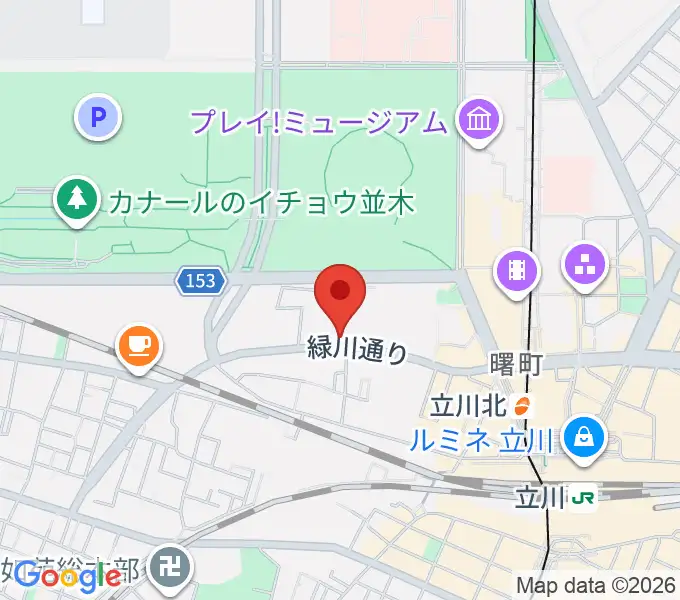 立川けやき座の地図
