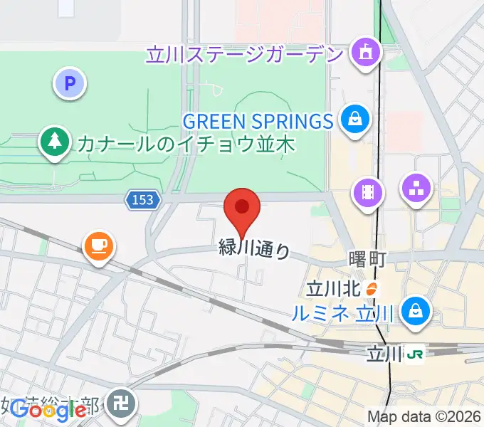 立川けやき座の地図