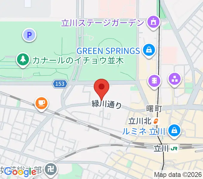 立川けやき座の地図