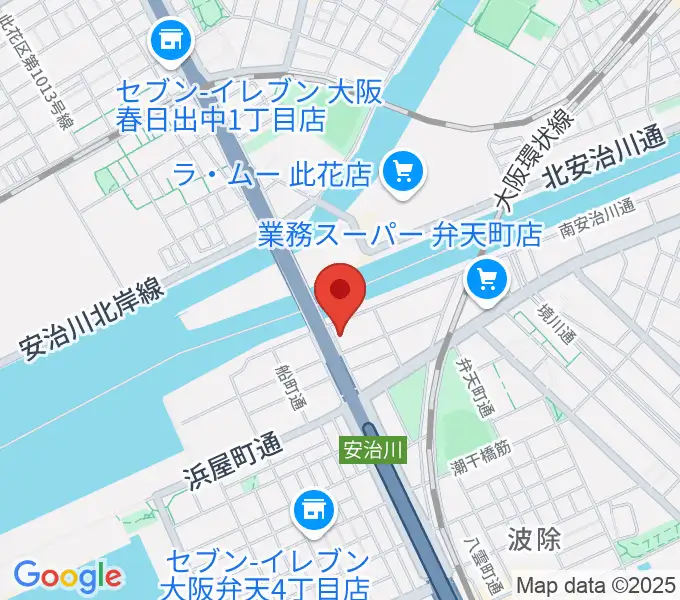 大阪弁天町 世界館の地図