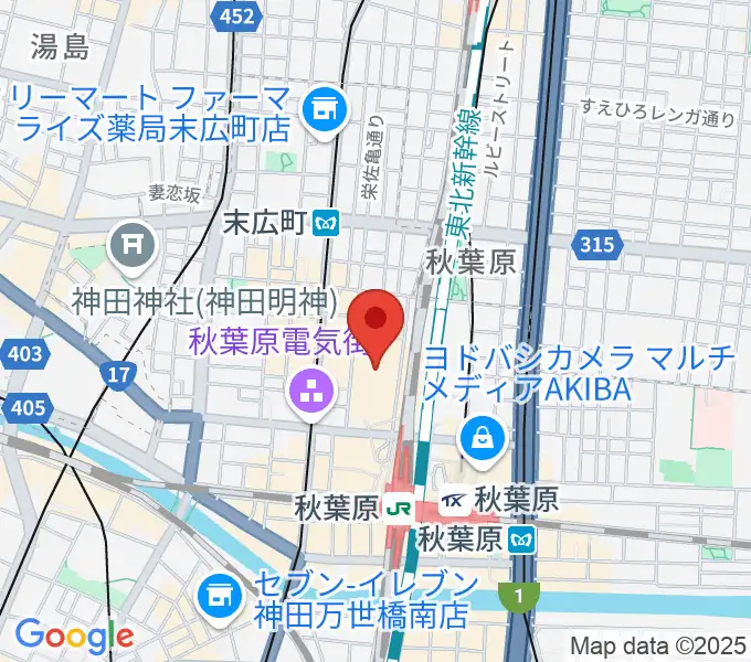 秋葉原UDXシアターの地図