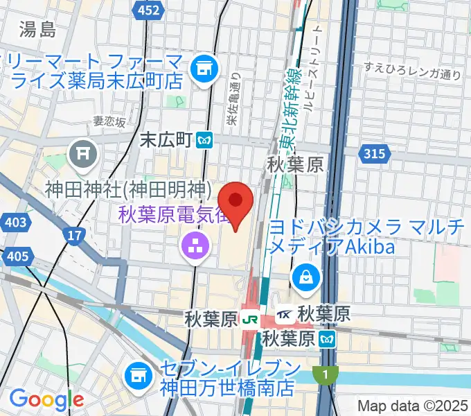 秋葉原UDXシアターの地図