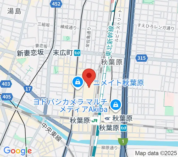 秋葉原UDXシアターの地図