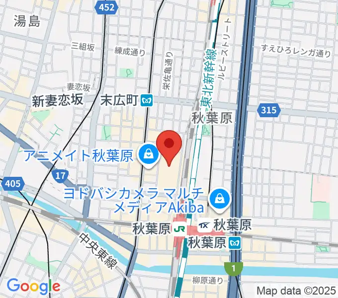 秋葉原UDXシアターの地図