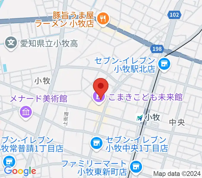 小牧市まなび創造館の地図