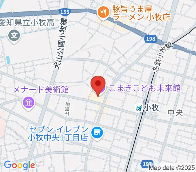 小牧市まなび創造館の地図