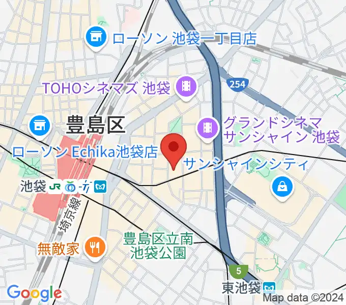 ミクサライブ東京の地図