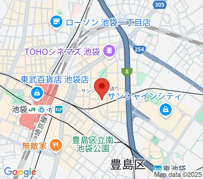 ミクサライブ東京の地図