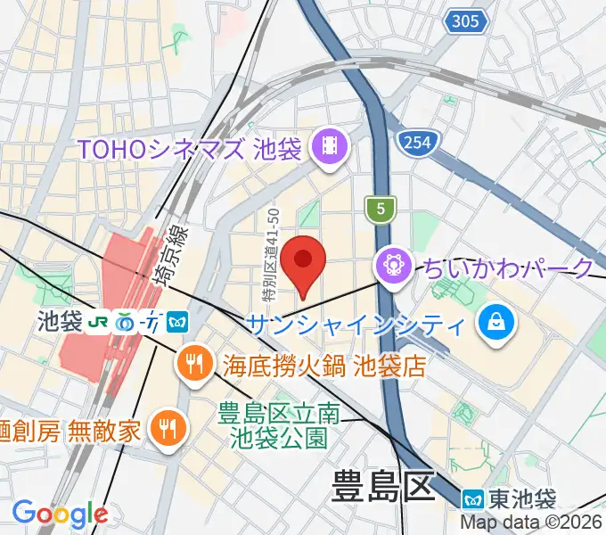 ミクサライブ東京の地図